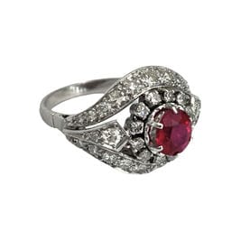 Bague 55 Bague Art Déco rubis et diamants 58 Facettes 1-1185/1