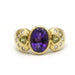 Ring 46 Amethyst, peridots & diamonds ring 58 Facettes 230040SP