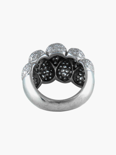 Bague Bague Or Blanc et Pavage Diamants 58 Facettes