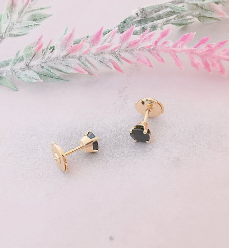 Boucles d'oreilles Boucles d'oreilles puces clous Saphirs Alpa Or 18 K 58 Facettes AA 1474