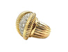 Ring Bague Retro 1950 yellow gold, platinum and diamonds 58 Facettes