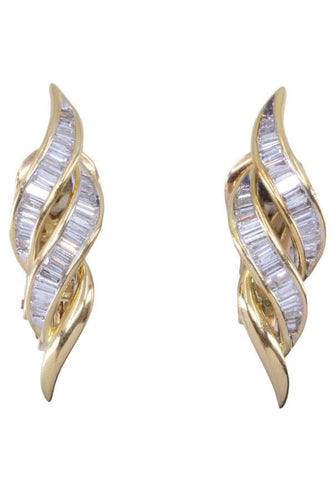 Boucles d'oreilles BOUCLES D'OREILLES DIAMANTS BAGUETTES 58 Facettes 075711