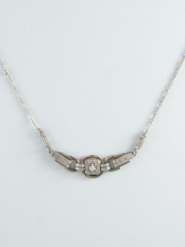 Collier Collier Platine et Or, Diamant 58 Facettes