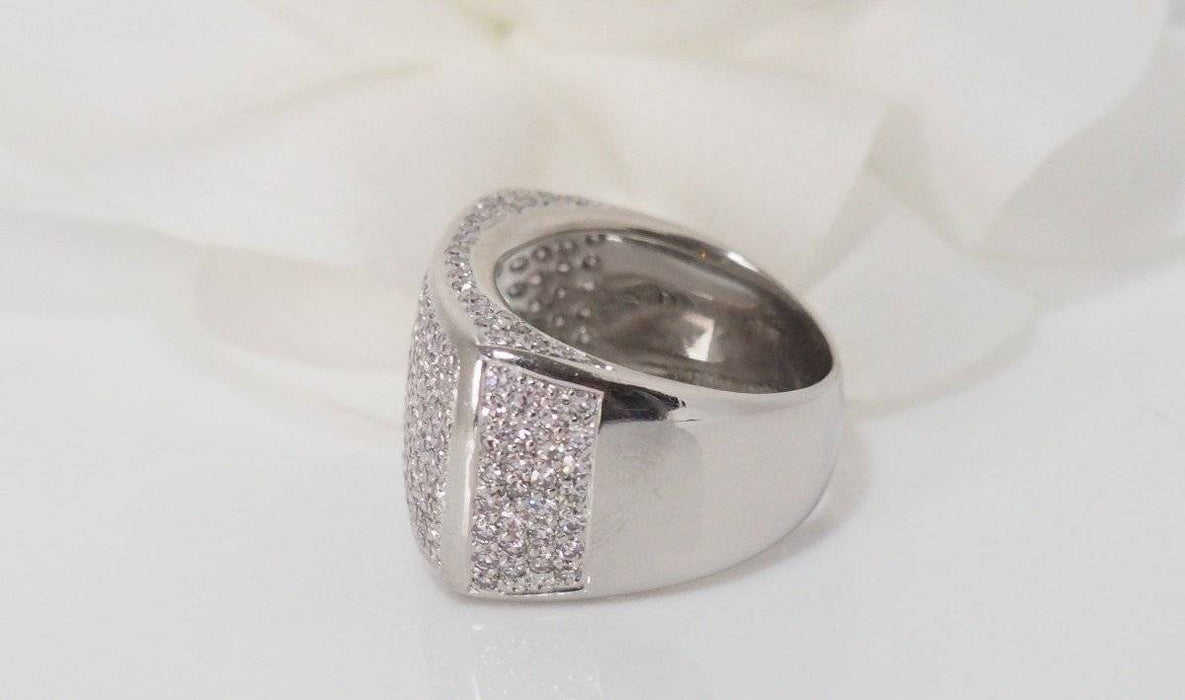 Bague 52 Bague bandeau en or blanc et diamants 58 Facettes 31369