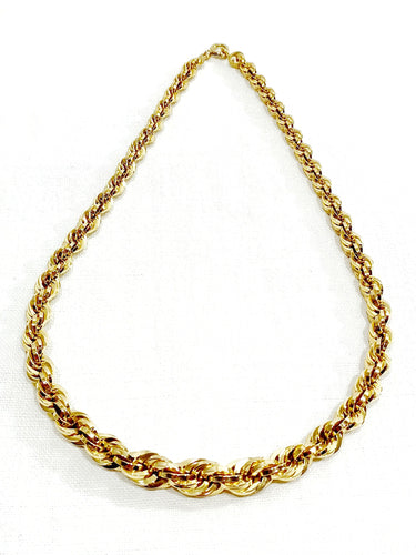 Collier Collier Or Rose Maille Corde 58 Facettes 3124/1