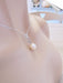 White Gold Cultured Pearl Diamond Pendant 58 Facettes AB 1081