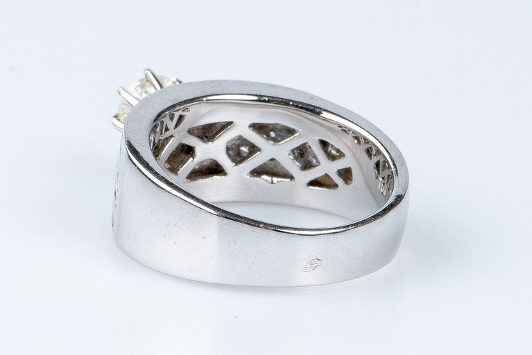 Bague 54 Bague Solitaire accompagné diamant 0.45ct 58 Facettes BG-14141-96