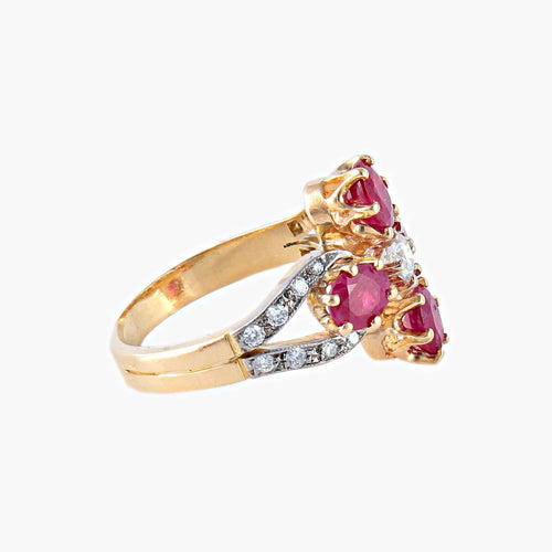Bague 49 Bague Rubis Diamants 58 Facettes