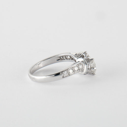 Bague 51 Bague Diadème Or Gris Diamants 58 Facettes