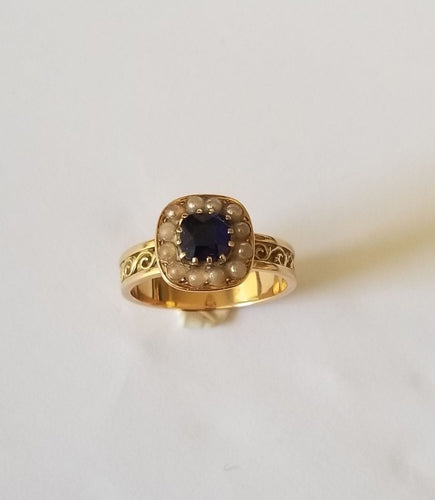 Bague 55 Bague Saphir perles 58 Facettes