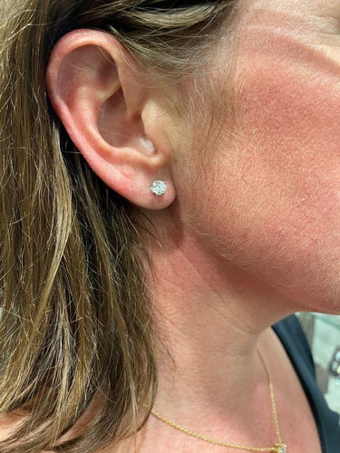 Boucles d'oreilles CLOUS DIAMANTS 0.65 CARAT 58 Facettes 059031