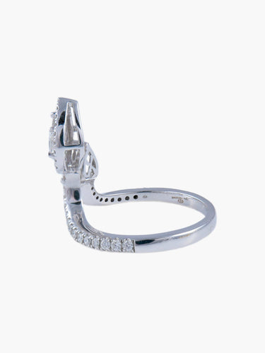 Bague Bague Or Blanc, Pavage en diamants 58 Facettes