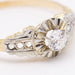 Ring 58 Belle Époque Ring Yellow Gold Platinum Diamonds 58 Facettes D359883JC