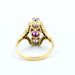 Ring 54 Napoleon III Ring Gold Platinum Diamonds Ruby 58 Facettes