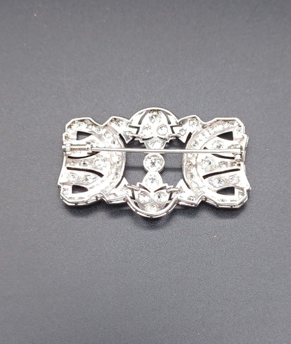 Broche Broche Or Platine Diamants années 1900 58 Facettes