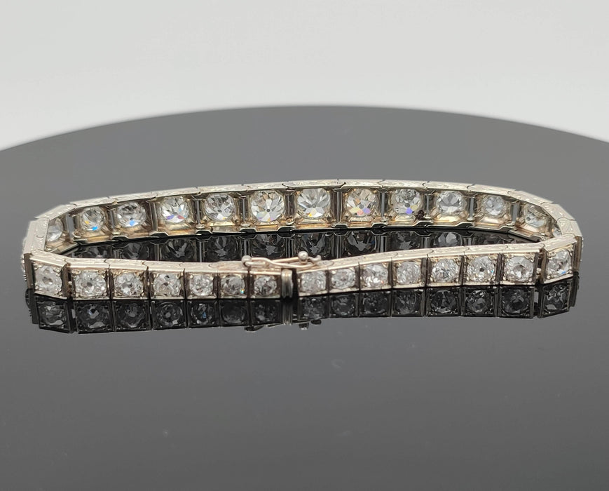 Bracelet Bracelet rivière fin XIXème diamants 58 Facettes