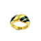Bague 54 Bague Tressée Or Email Verte 58 Facettes 20400000612