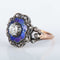 Bague 55 Bague Email bleu et Diamants 58 Facettes 220424