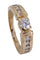 Bague 55 SOLITAIRE MODERNE OR JAUNE DIAMANTS 58 Facettes 078161