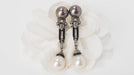 Earrings Cognac diamond and pearl earrings 58 Facettes 32154