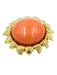 Important brooch 1960 yellow gold and coral 58 Facettes