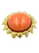 Broche Importante broche 1960 or jaune et corail 58 Facettes