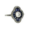 Bague 57 Bague Art Déco saphirs diamant 58 Facettes 1-1181/1