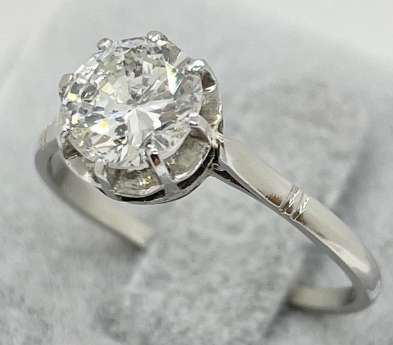 Bague Bague Solitaire Platine Diamant 1.25 ct 58 Facettes