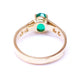 Ring 56 Yellow gold emerald and diamond ring 58 Facettes FA-11