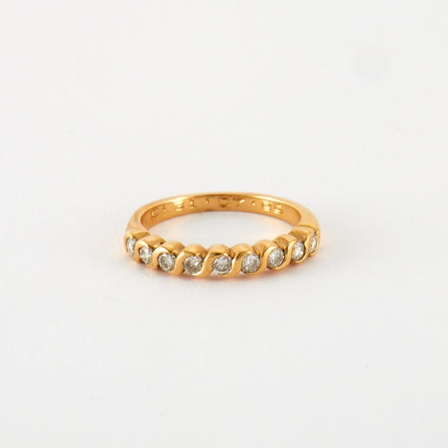 Bague 50 Bague en Or jaune & diamants 58 Facettes