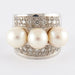 Ring Ring in white gold, diamonds, pearls 58 Facettes