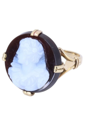 Bague Bague Camée cornaline 58 Facettes 074701