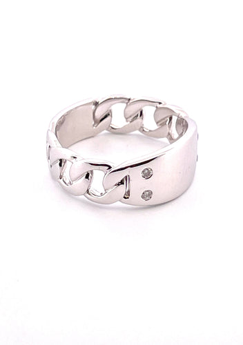 Bague 54 Bague en or blanc, diamants 58 Facettes