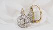 Boucles d'oreilles Dormeuses en or bicolore serties de diamants 58 Facettes 31425