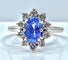 Bague Bague marguerite saphir et diamants 58 Facettes AB156