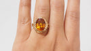 Ring Vintage ring in yellow gold and citrine 58 Facettes 31147