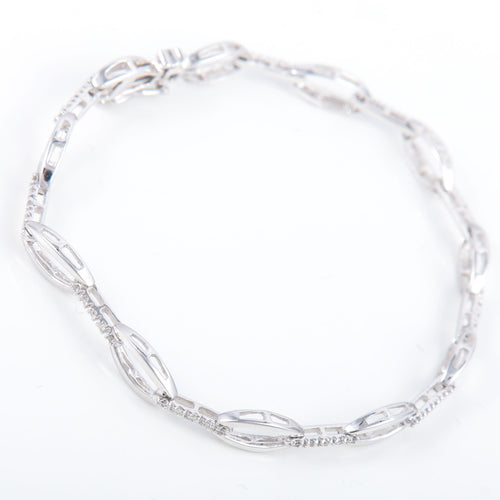Bracelet Bracelet or blanc et diamants 58 Facettes
