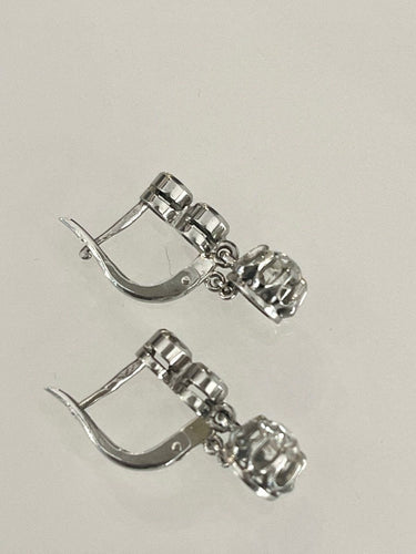 Boucles d'oreilles Boucles d'Oreilles Platine Et Diamant 58 Facettes