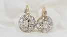 Dormeuses earrings in two-tone gold set with diamonds 58 Facettes 31425