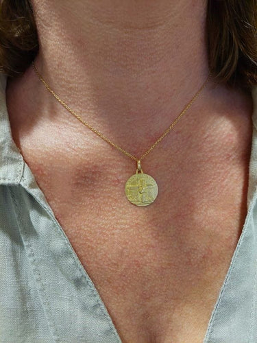 Pendentif MÉDAILLE ANCIENNE SAINT ÉRIC 58 Facettes 072761