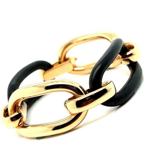 Bracelet Bracelet Or rose Bois d'ébène 58 Facettes