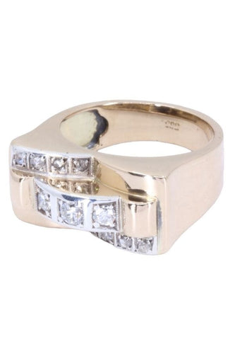 Bague 52 BAGUE TANK DIAMANTS 58 Facettes 075260
