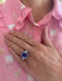 Unheated Ceylon Sapphire Diamond Ring 58 Facettes BSA55