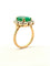 Bague 57 Bague Pompadour émeraude naturelle et diamants 58 Facettes