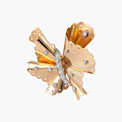 Broche Broche Noeud papillon Diamants 58 Facettes