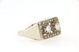 Ring Tank ring, in yellow gold, diamonds 58 Facettes 6036d