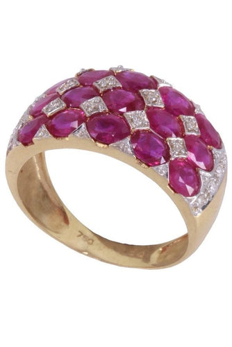 Bague BAGUE MODERNE RUBIS ET DIAMANTS 58 Facettes 071271