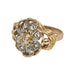 Ring 50 Retro yellow gold diamond ring 58 Facettes TBU