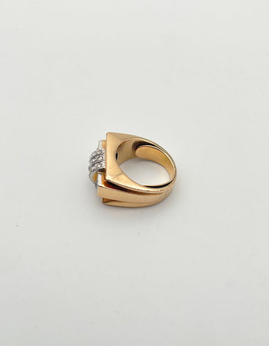 Bague Bague Tank en Or jaune & diamants 58 Facettes