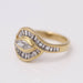 Ring 54 18k gold cross ring with diamonds 58 Facettes E359290B
